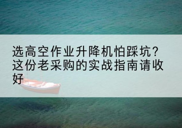 亭湖高空作业升降机厂家推荐-选高空作业升降机怕踩坑？这份老采购的实战指南请收好